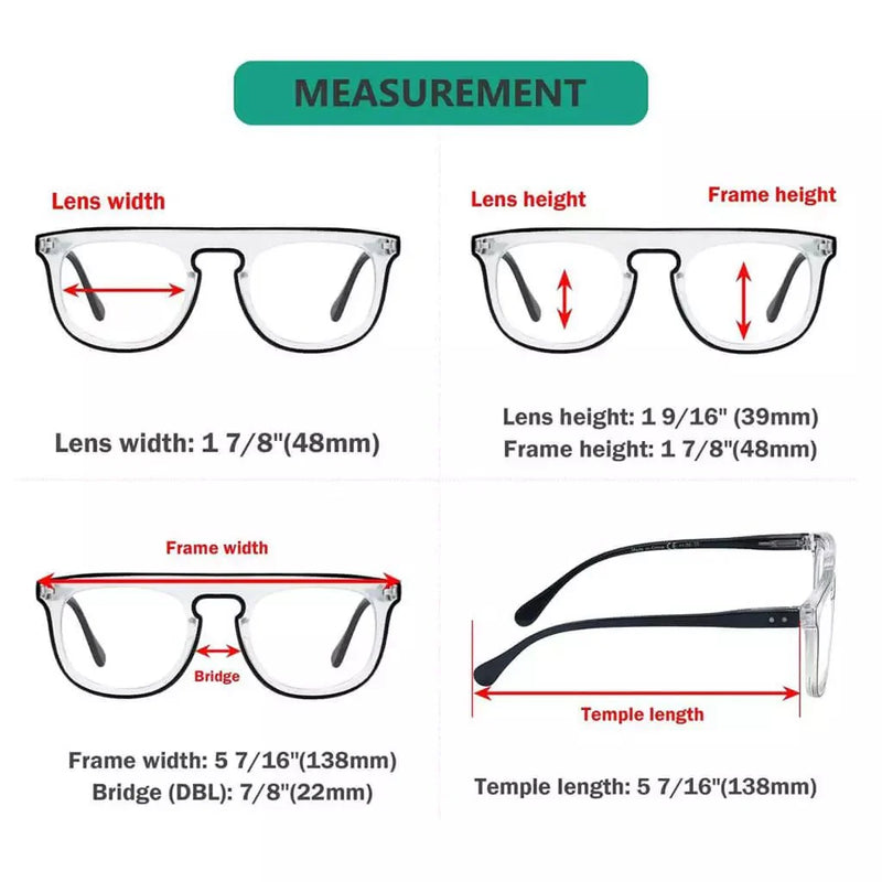 eyekeeper.com 5 Pack Stylish Pilot Reading Glasses Double Color Readers R2122 Eyeglasses