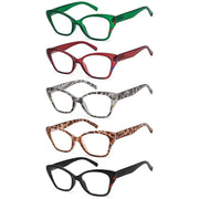 eyekeeper.com 5 Pack Stylish Reading Glasses Cat-eye Readers R2126 Eyeglasses
