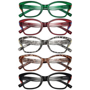 eyekeeper.com 5 Pack Stylish Reading Glasses Cat-eye Readers R2126 Eyeglasses