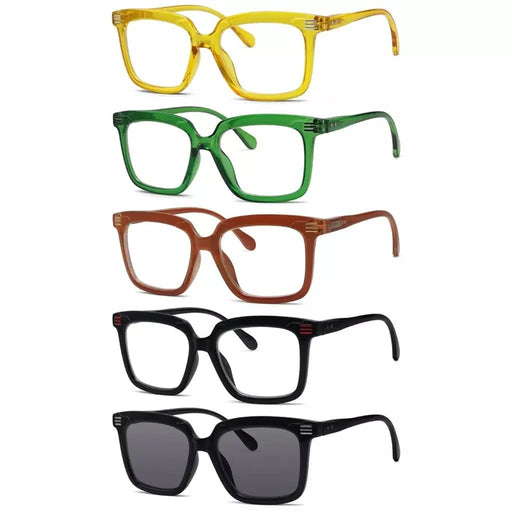 eyekeeper.com 5 Pack Stylish Reading Glasses Fashionable Readers R2108 Eyeglasses