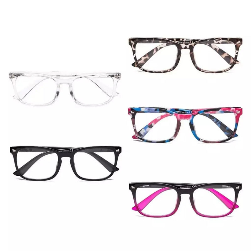 eyekeeper.com 5 Pack Stylish Reading Glasses Pattern Arms Readers RT1801 Eyeglasses