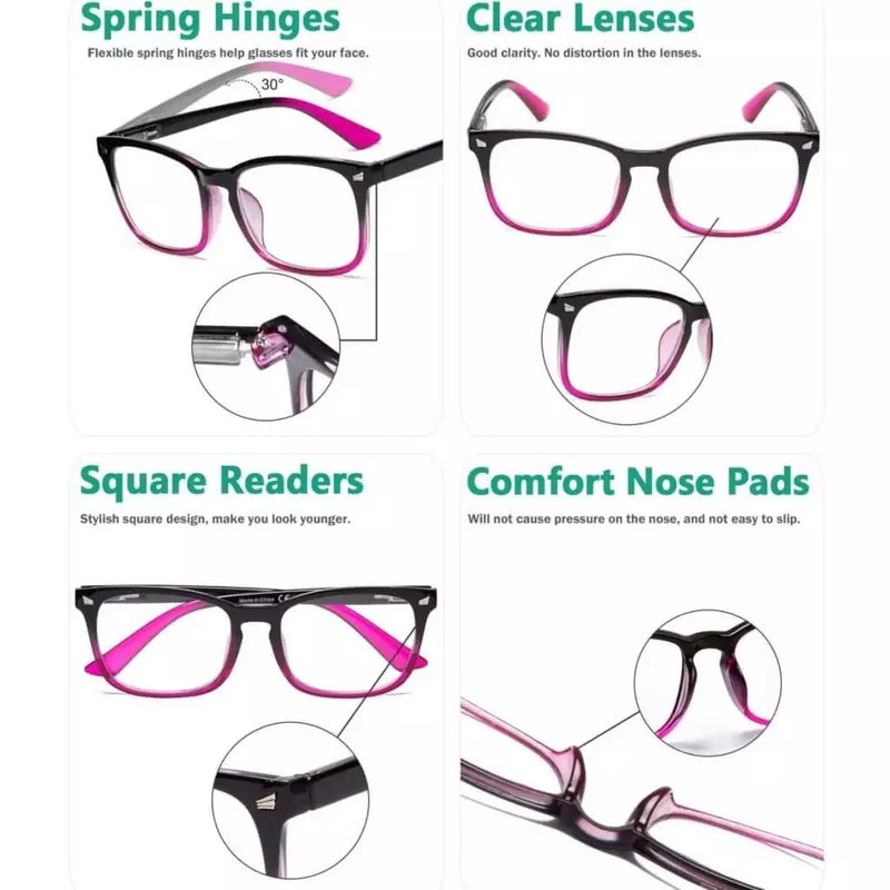 eyekeeper.com 5 Pack Stylish Reading Glasses Pattern Arms Readers RT1801 Eyeglasses