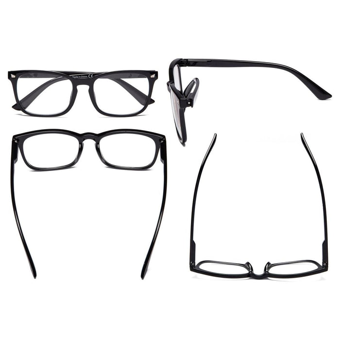 Eyekeeper - 5 Pack Stylish Reading Glasses Pattern Arms Readers Rt1801