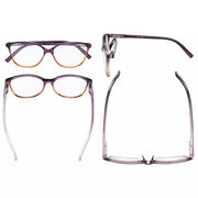 eyekeeper.com 5 Pack Stylish Reading Glasses Two-tone Readers RFH2 Eyeglasses