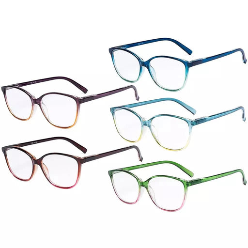 eyekeeper.com 5 Pack Stylish Reading Glasses Two-tone Readers RFH2 Eyeglasses