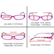 eyekeeper.com 5 Pack Stylish Reading Glasses with Pattern Arms Readers R9104G Eyeglasses
