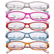 eyekeeper.com 5 Pack Stylish Reading Glasses with Pattern Arms Readers R9104G Eyeglasses