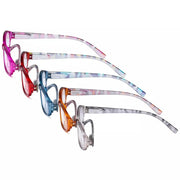 eyekeeper.com 5 Pack Stylish Reading Glasses with Pattern Arms Readers R9104G Eyeglasses