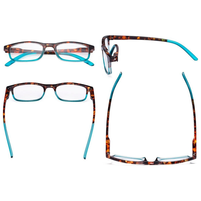 Eyekeeper - 5 Pack Stylish Rectangle Readers R111D