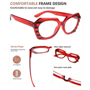 eyekeeper.com 5 Pack Stylish Stripe Polygon Reading Glasses R2135 Eyeglasses