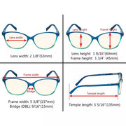 eyekeeper.com 5 Pack Stylish Two-tone Blue Light Filter Readers UVRFH2 Eyeglasses