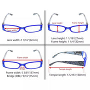 eyekeeper.com 5 Pack Tiger Pattern Rectangle Reading Glasses R040A Eyeglasses