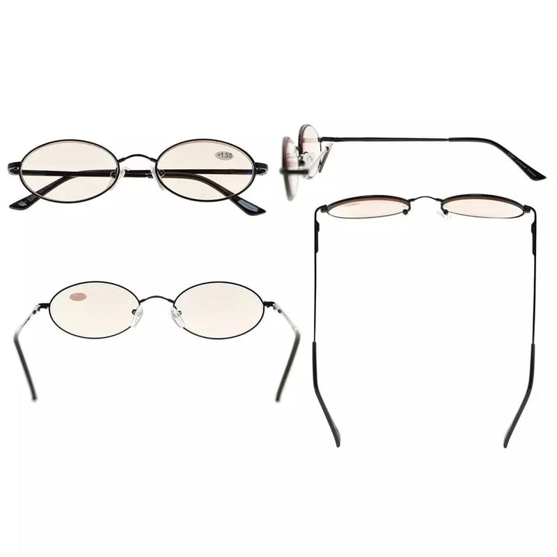 eyekeeper.com 5 Pack Titanium Blue Light Filter Reading Glasses UVR1643 Eyeglasses