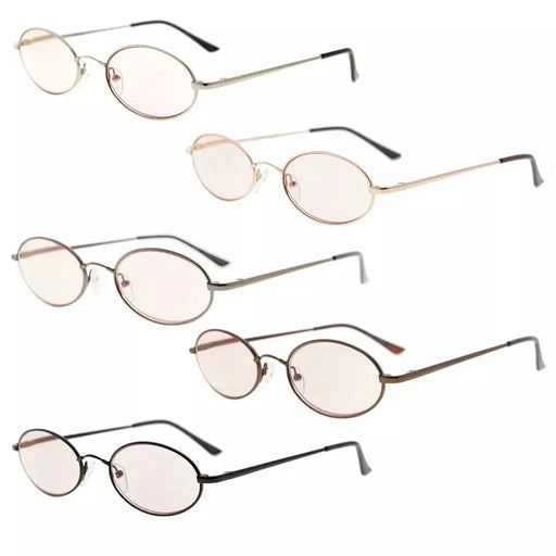 eyekeeper.com 5 Pack Titanium Blue Light Filter Reading Glasses UVR1643 Eyeglasses