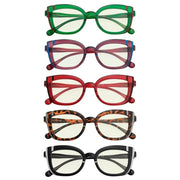 eyekeeper.com 5 Pack Trendy Cat-eye Blue Light Filter Reading Glasses UV2117 Eyeglasses