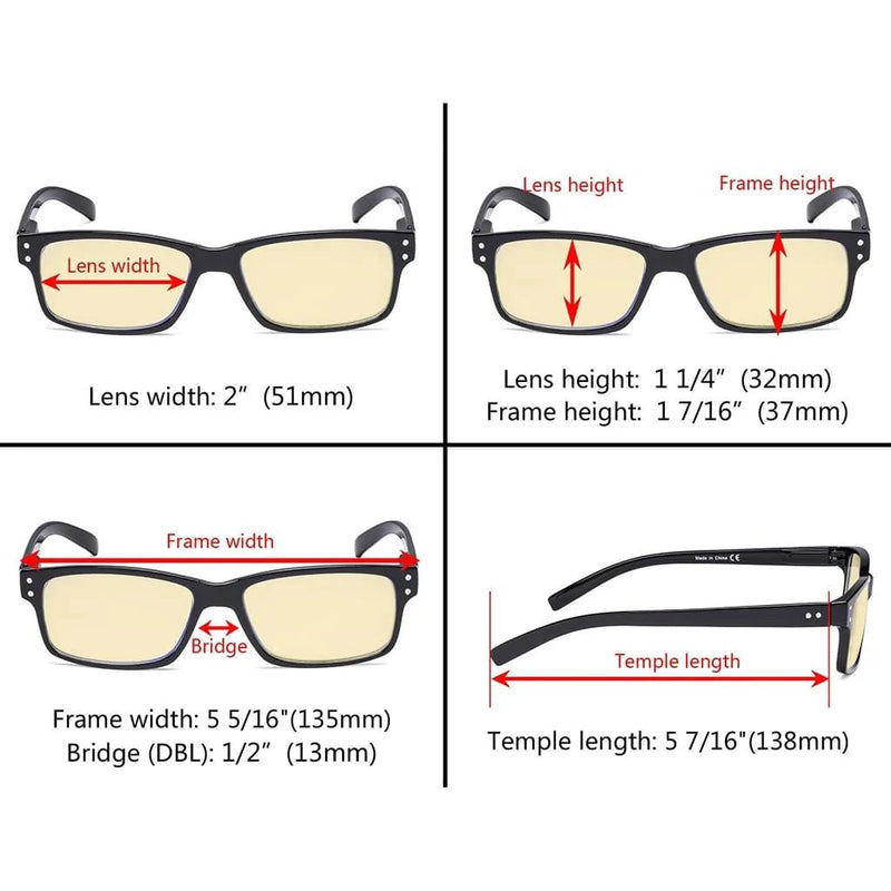 eyekeeper.com 5 Pack Vintage Blue Light Blocking Reading Glasses TMCG032 Eyeglasses