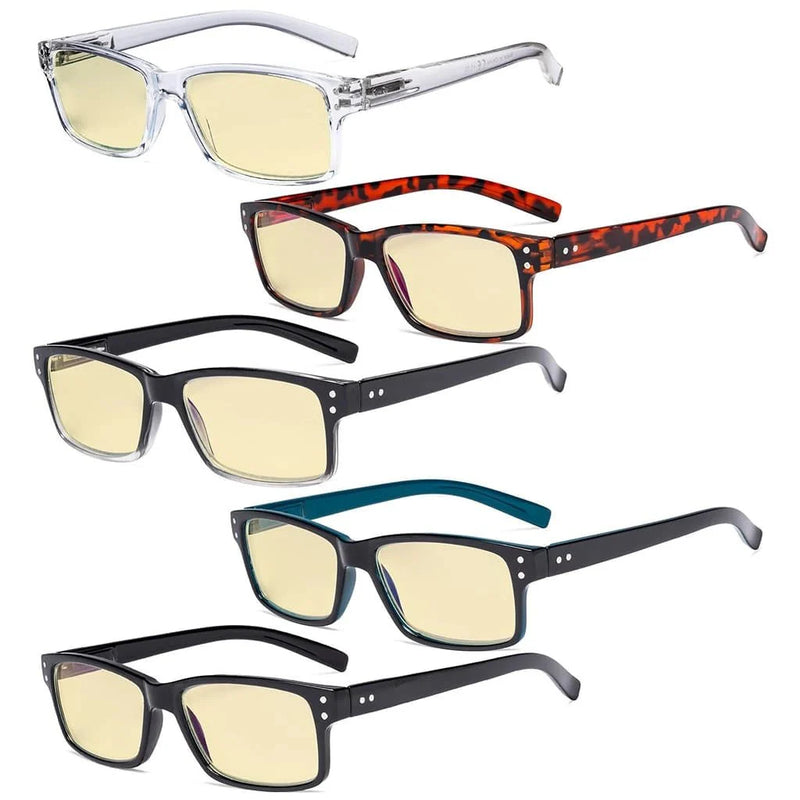 eyekeeper.com 5 Pack Vintage Blue Light Blocking Reading Glasses TMCG032 Eyeglasses