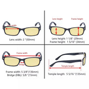 eyekeeper.com 5 Pack Vintage Blue Light Blocking Reading Glasses TMCG055 Eyeglasses