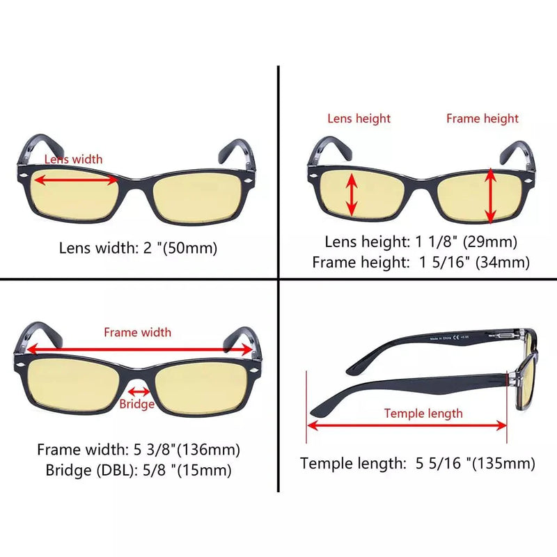 eyekeeper.com 5 Pack Vintage Blue Light Blocking Reading Glasses TMCG055 Eyeglasses