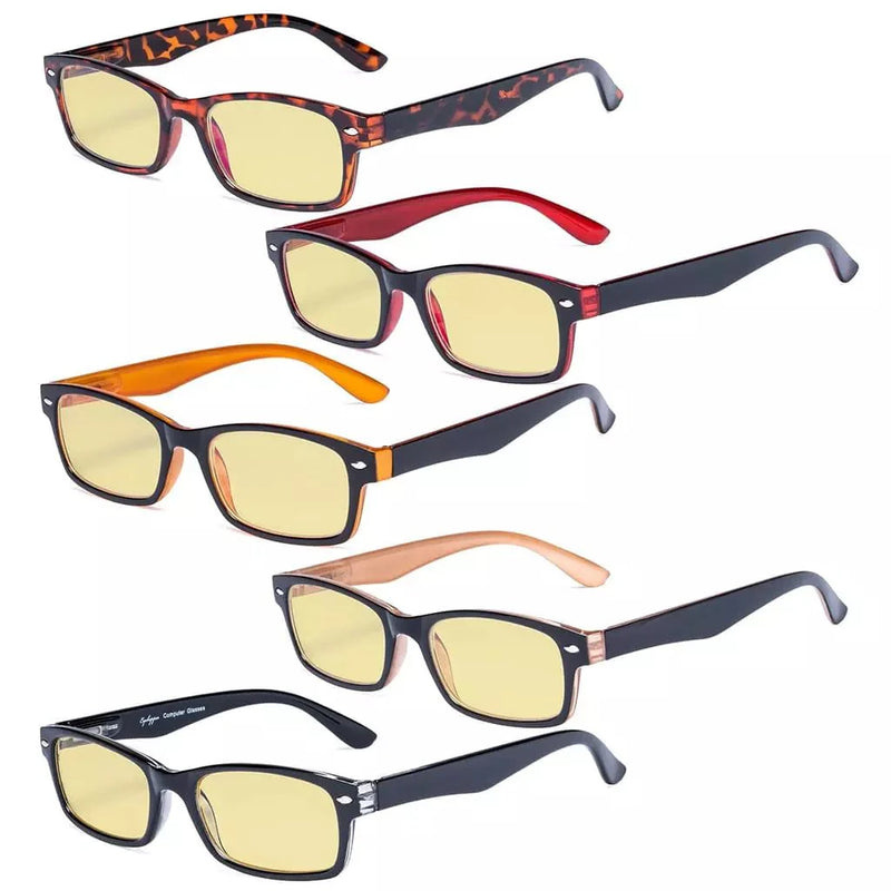 eyekeeper.com 5 Pack Vintage Blue Light Blocking Reading Glasses TMCG055 Eyeglasses