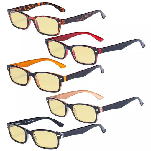 eyekeeper.com 5 Pack Vintage Blue Light Blocking Reading Glasses TMCG055 Eyeglasses