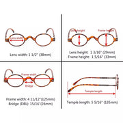 eyekeeper.com 5 Pack Vintage Oval Small Reading Glasses R077 Eyeglasses