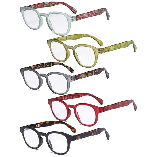 eyekeeper.com 5 Pack Vintage Reading Glasses R124F Eyeglasses