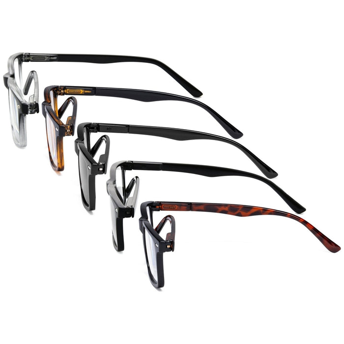 Eyekeeper - 5 Pack Retro Reading Glasses Include Sunshine Glasses R899X