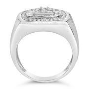 Bids.com 14K White Gold Men's 1 CTTW Diamond Band Ring Rings