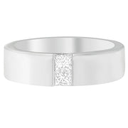 Bids.com Men's 14K White Gold 1/4 ct.TDW Diamond Channel Band Ring (G-H, VS1-VS2) Rings
