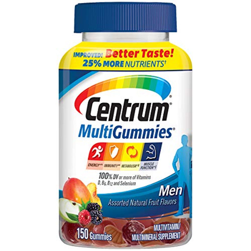 Centrum Centrum MultiGummies Gummy Multivitamin For Men, Multivitamin/Multimineral Supplement With Selenium, Antioxidants And Vitamin D3, Assorted Fruit Flavor Personal Care