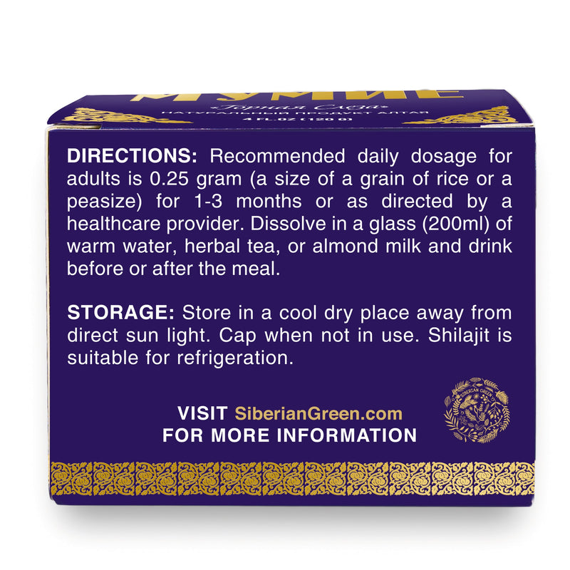 SiberianGreen.com Siberian "Mountain Tear" Pure Premium Sibirska Shilajit Mumijo Resin – 4oz (120ml) Body Wash