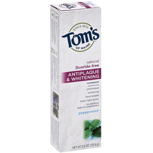 Tom's of Maine Tom's of Maine Antiplaque And Whitening Peppermint Natural Toothpaste - 5.5oz Toothpaste