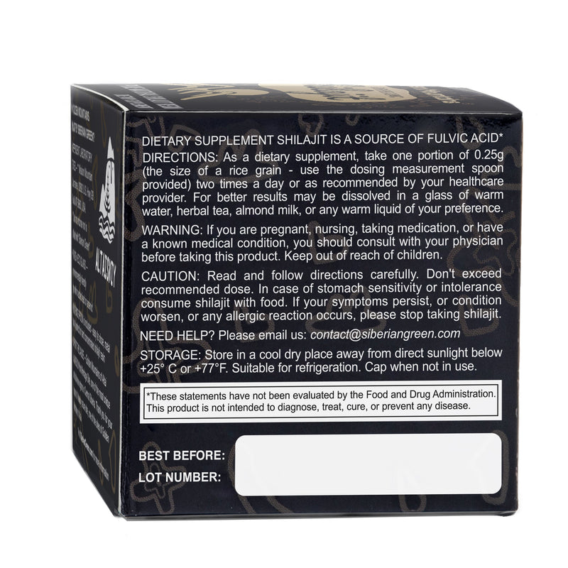 SiberianGreen.com Golden Mountains Shilajit Resin 100g: Pure Altai Mountains Shilajit by Siberian Green Body Wash