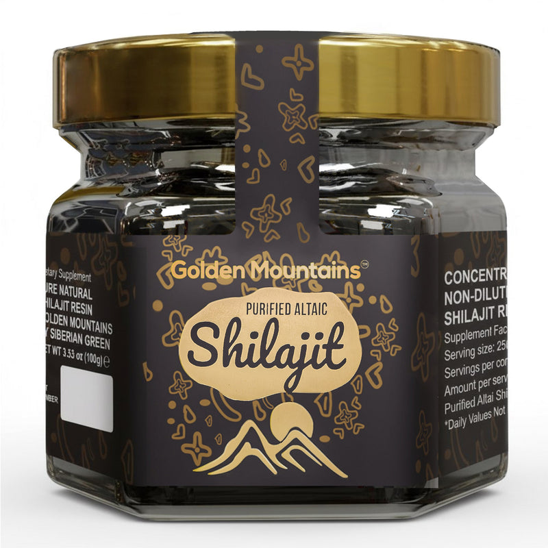 SiberianGreen.com Golden Mountains Shilajit Resin 100g: Pure Altai Mountains Shilajit by Siberian Green Body Wash