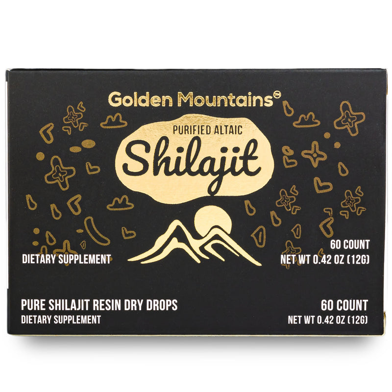 Siberian Green Shilajit Dry Drops | Altai Golden Mountains | 60 x 200mg