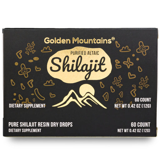 SiberianGreen.com Siberian Green Shilajit Dry Drops | Altai Golden Mountains | 60 x 200mg Herbs Dark Slate Gray