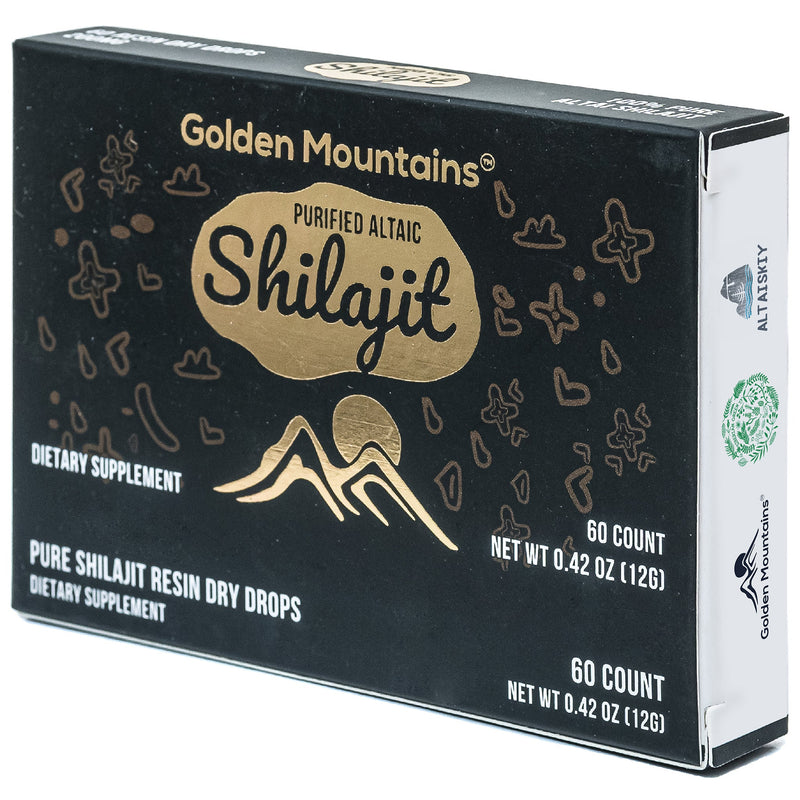 Siberian Green Shilajit Dry Drops | Altai Golden Mountains | 60 x 200mg