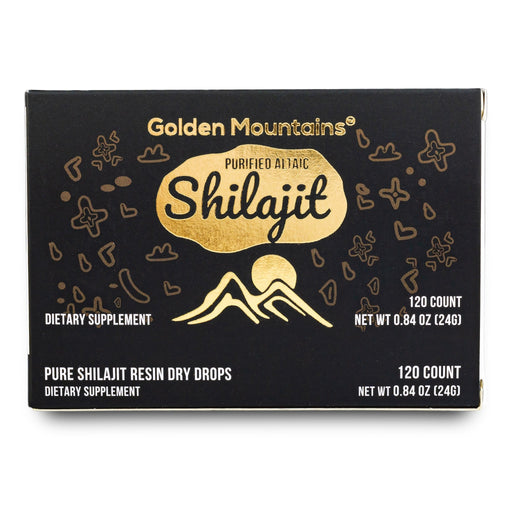 SiberianGreen.com Shilajit 120 Dry Drops: Altai Golden Mountains Shilajit by Siberian Green Herbs