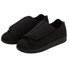 Silverts Silverts Womens Extra Extra Wide Easy Closure Slippers Black Medical Supplies