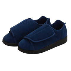 Silverts Silverts Women’s Double-Extra Wide Easy Closure Slipper For Seniors 6 Navy Shoes
