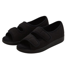 Silverts Silverts Womens Easy Closure Sandal For Indoors & Outdoors Black Medical Supplies