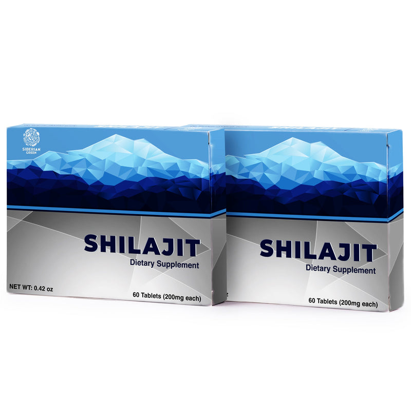 SiberianGreen.com Blue Mountain Mumiyo Shilajit Tablets – 120 Count (2 x 60 Pack) Herbs Lavender