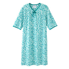 Silverts Silverts Senior Women's Adaptive Open Back Knit Printed Nightgown Painted Strokes Medical Supplies
