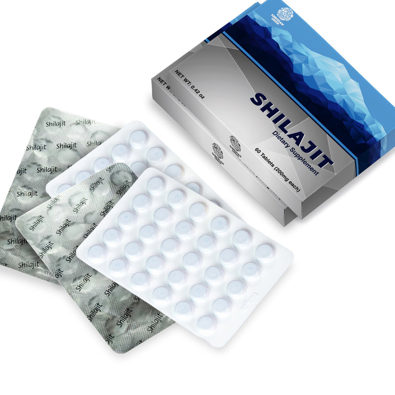 SiberianGreen.com Blue Mountain Mumiyo Shilajit Tablets – 120 Count (2 x 60 Pack) Herbs White Smoke