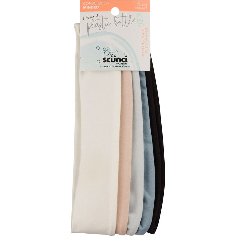 Scunci Consciously Minded Headwraps, Assorted Colors
