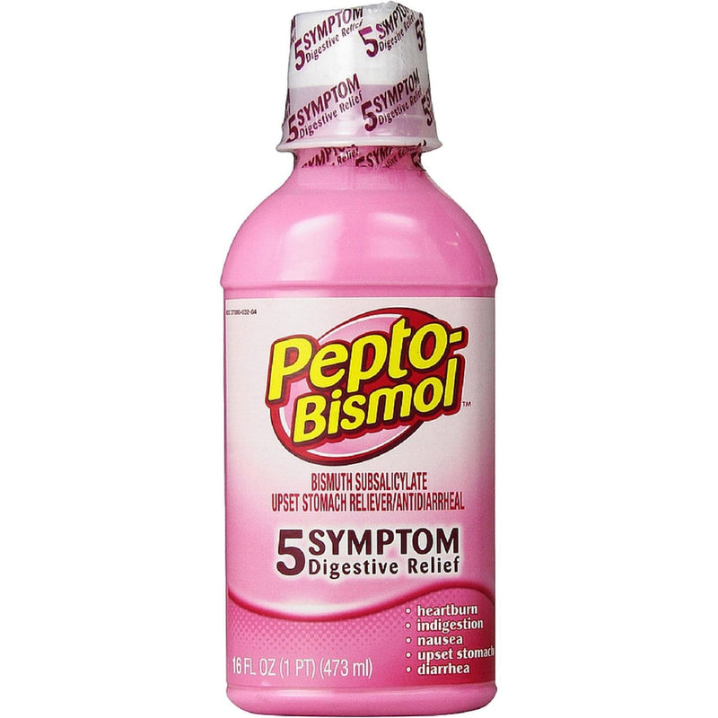 Pepto Bismol Pepto Bismol Original Liquid 5 Symptom Medicine - Including Upset Stomach & Diarrhea Relief, 16 Oz Health & Beauty
