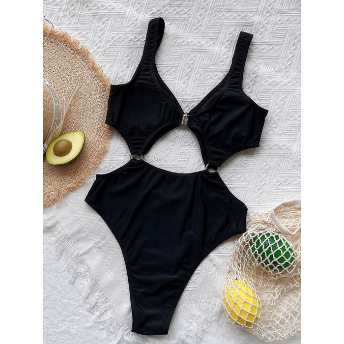 Cutout Plunge One-Piece Swimwear