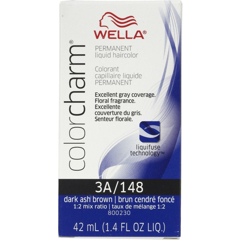 Wella Wella Color Charm Permanent Liquid - 3A/148 Dark Ash Brown Hair Color Lavender