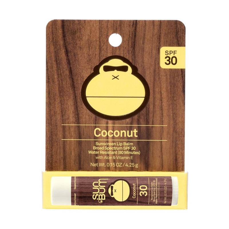Sun Bum Sun Bum Broad Spectrum SPF 30 Coconut Sunscreen Lip Balm 0.15 Oz Lip Balms & Treatments Sienna